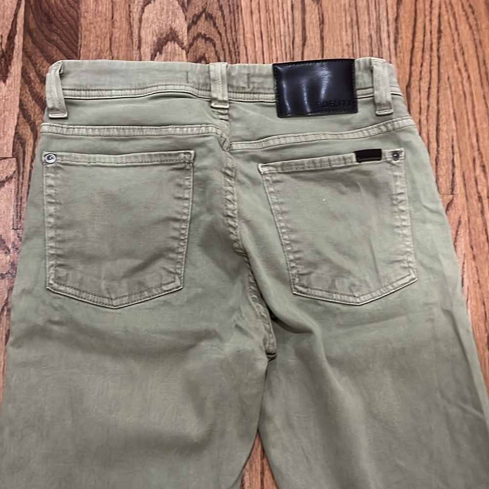 Fidelity “jimmy” Denim Soft Green Straight Leg Jeans - Picture 6 of 10